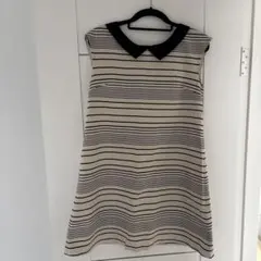 M*ん様 Anatelier ワンピース ベージュ　黒　ボーダー