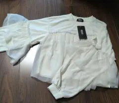 BISKEE トレーナー チュールドッキングトレーナ160cm長袖 女の子 秋服
