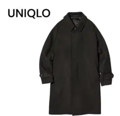【新品未使用】UNIQLO シングルブレストコート ダークブラウン S タグ付