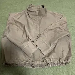 着用ワンシーズンIIENA カーキスタンドカラー ジャケット　七分袖