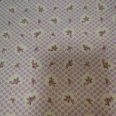 生地　コットンフラワー　花柄　パープル系