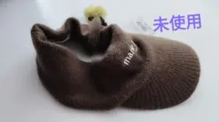 marie claire ブラウンニット帽 ポンポン付き