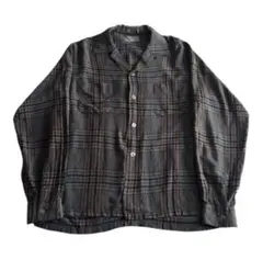 60’s オンブレチェックレーヨンシャツ