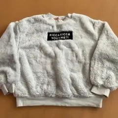 RICCARICCA フリース トレーナー ライトグレー