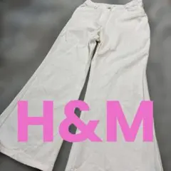 H&M ホワイトデニム フレアパンツのサムネイル