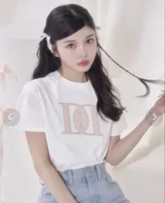 ダーリッチ Darich 水色 キルティングアップリケビジューTシャツ SAX ダーリッチ Darich キルティングアップリケビジューTシャツ （ピンク