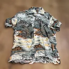 PINEAPPLE JUICEアロハシャツ 半袖 レーヨン　SIZE M