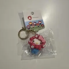 新品未使用 ミャクミャク ハローキティ なりきり立体マスコットキーホルダー