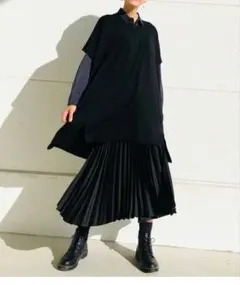 UNIQLO x Theoryコラボ プリーツラップスカート BLACK L