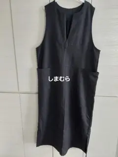 しまむら　シーズンリーズン　サロペットスカート　ジャンバースカート　黒