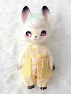 パステルチェック柄大きなポッケのサロペット（イエロー）のサムネイル
