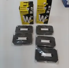 SHARP ワープロ用インクリボンカセット　RW-301A-B3　未使用品　5個