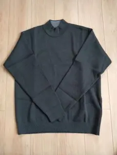 無印良品 ボトルネックニット M ダークグリーン