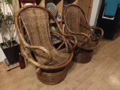 アイスミルクティー様専用 ラタン製 藤 チェア 3脚 - メルカリ