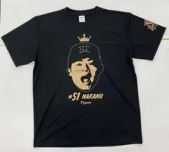 阪神タイガース☆中野拓夢☆優勝記念☆選手顔イラストTシャツ☆黒☆限定☆新品