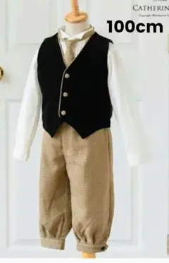 男の子フォーマル 100cm ベスト、ニッカポッカ 4点セット