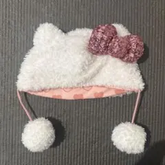 ハローキティ ポンポン付きハット