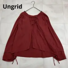 Ungrid アングリッド ギャザーデザイン ブラウス ボルドー freeのサムネイル