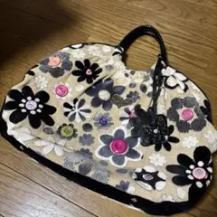 シンクビー☆ハンドバッグ 花柄 ボタン Think Bee! マーガレット