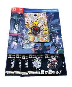 ポケモンレジェンズZA 発売直前号 冊子 1枚 ピンバッチ　4枚