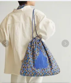 【新品】ear PAPILLONNER 《WEB限定》タッセル刺しゅう巾着バッグ