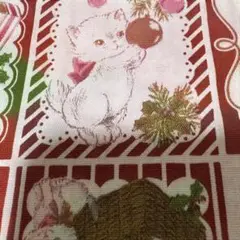 ミニカットクロス 子猫とクリスマスモチーフ 約50cm×30cm