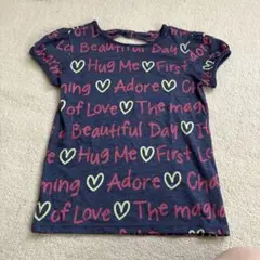 a.v.v ロゴプリント Tシャツ ネイビーのサムネイル