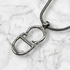 美品　ChristianDior ディオール　シルバー　ネックレス　CDロゴ