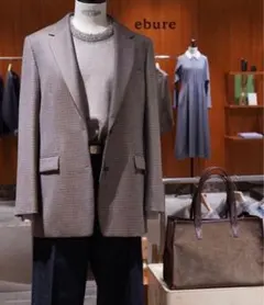 ebureエブールハウンドトゥースツイードジャケット38 ebureエブールハウンドトゥースツイードジャケット38 - メルカリ