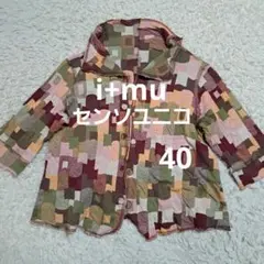 センソユニコ i+muジャケット未使用 センソユニコSENSOUNICO 芽風 ストレッチジップアップハイネック