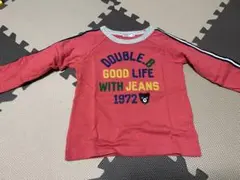 【美品】ミキハウス DOUBLE.B 赤 長袖カットソー