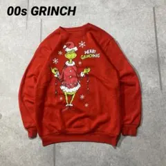 ユニセックス　00s GRINCHグリンチ　クリスマススウェット　赤　メンズS