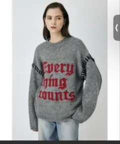 KNITTED WORDS セーター moussy