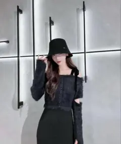 riu shaggy docking knit dress Rちゃん