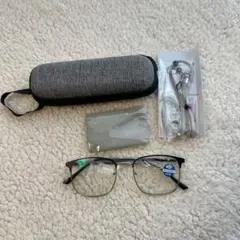 老眼鏡 遠近両用 おしゃれ 大きいサイズ 軽量 ブルーライトカット 2.0