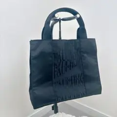 フォション FAUCHON トートバッグ 隠しポケット チェーン 底板 黒