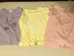 【110cm】組曲/bebe他 3枚セット：女の子 ロンT