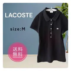 LACOSTE ラコステ 半袖 ポロシャツ カットソー トップス 黒 34 M
