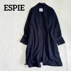 【エスピエ】ロングニットカーディガン ライトアウター 羽織 ネイビー 上品 36のサムネイル