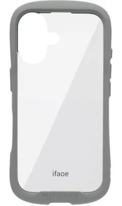 傷あり　iFaoe iPhone 16 ケース クリア グレー