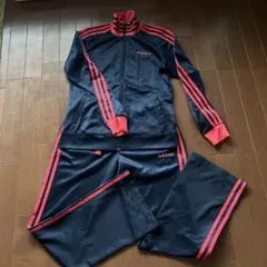 adidas ジャージ上下セット ネイビー/ピンク　レディースM