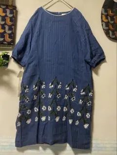 【美品✨】ミナペルホネン ランドリー ベロニカ 刺繍ワンピース ボルドー 36 美品✨】ミナペルホネン ランドリー ベロニカ 刺繍ワンピース