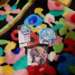 DMMスクラッチ 珠乃井ナナ 綺沙良 アクリルキーホルダー 缶バッジ