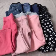 保育園 女の子 90cm 秋冬 ロングパンツ 8点 まとめ売り