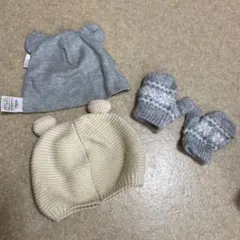 babyGAP ベビー帽子　ミトン35-43cm コンビミニ
