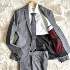 極美品✨ZARA スーツ セットアップ メッシュ グレー シングル 2B