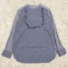 極美品✨️ Yori ギンガムチェックボザムフリルシャツ 切り替え 近年モデルのサムネイル