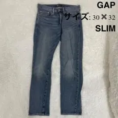 GAP ギャップ スリム デニムパンツ ジーンズ 30×32 メンズ ブルー