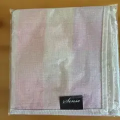 ストライプタオルハンカチ ピンク系