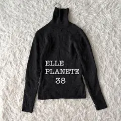 エルプラネット セーター ウール タートルネック チャコールグレー 38